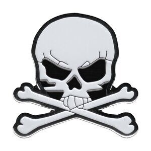 Skull & Crossbones Enamel Pin - Pirate Skeleton Spooky Punk Goth Alt Apparel NWT